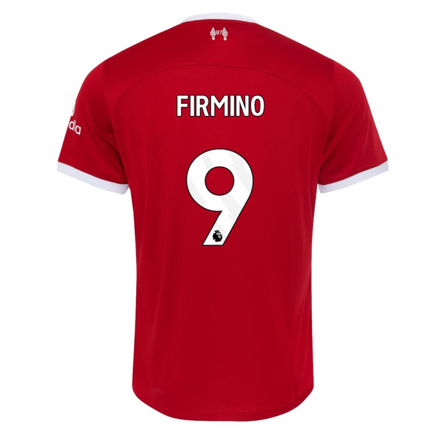 Hombre Fútbol Camiseta Roberto Firmino #9 Rojo 1ª Equipación 2023/24 Perú