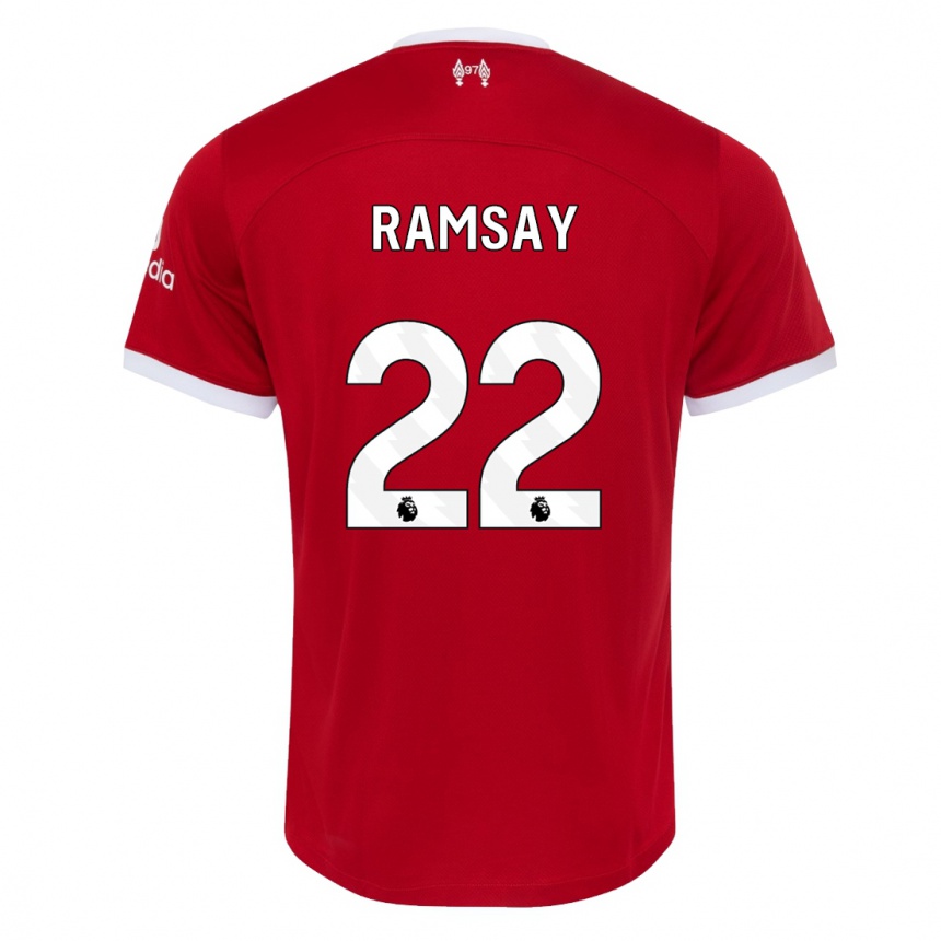 Hombre Fútbol Camiseta Calvin Ramsay #22 Rojo 1ª Equipación 2023/24 Perú