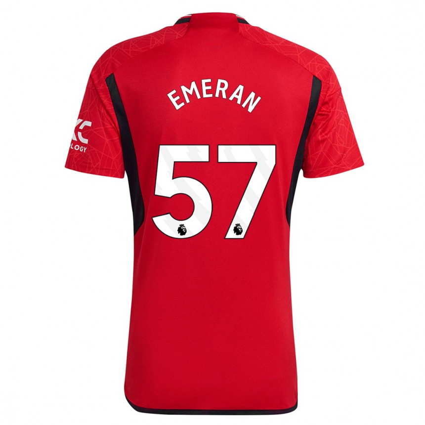 Hombre Fútbol Camiseta Noam Emeran #57 Rojo 1ª Equipación 2023/24 Perú