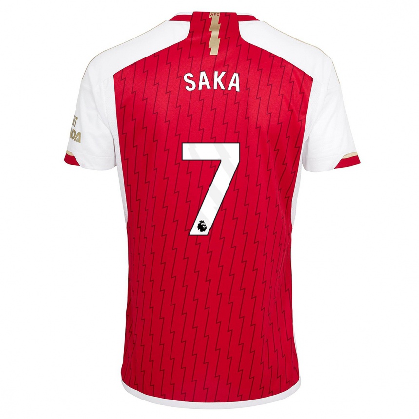 Hombre Fútbol Camiseta Bukayo Saka #7 Rojo 1ª Equipación 2023/24 Perú