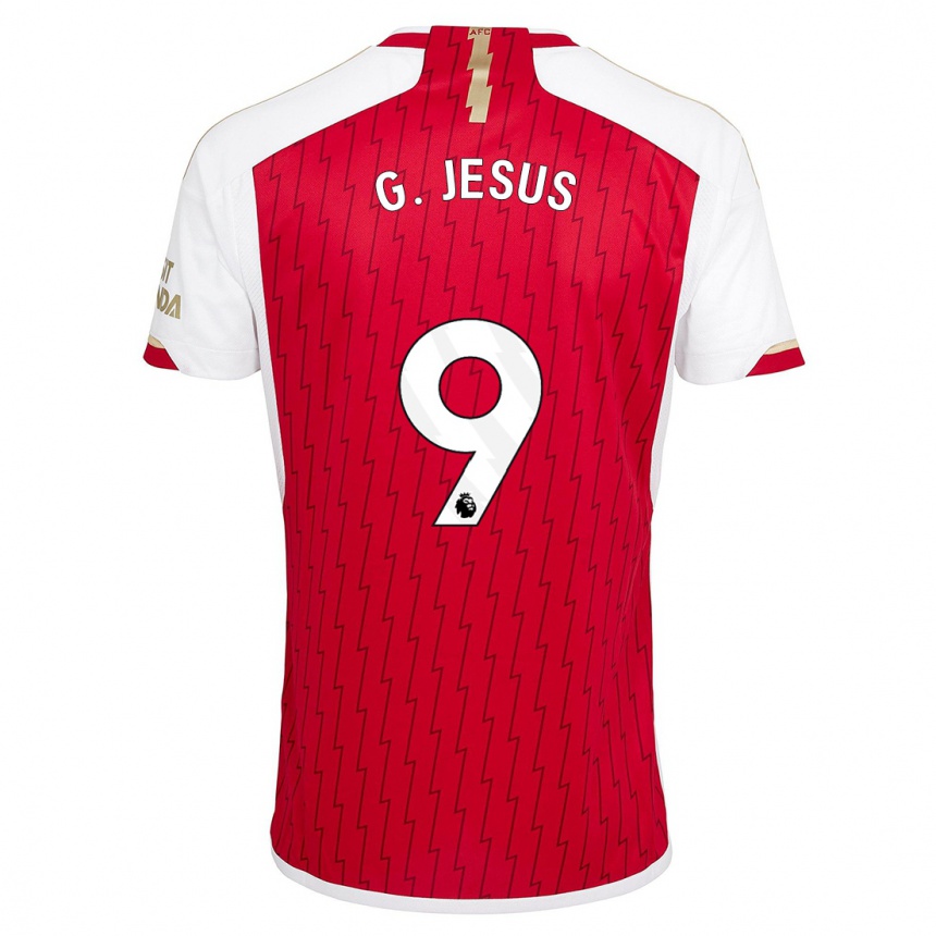 Hombre Fútbol Camiseta Gabriel Jesus #9 Rojo 1ª Equipación 2023/24 Perú