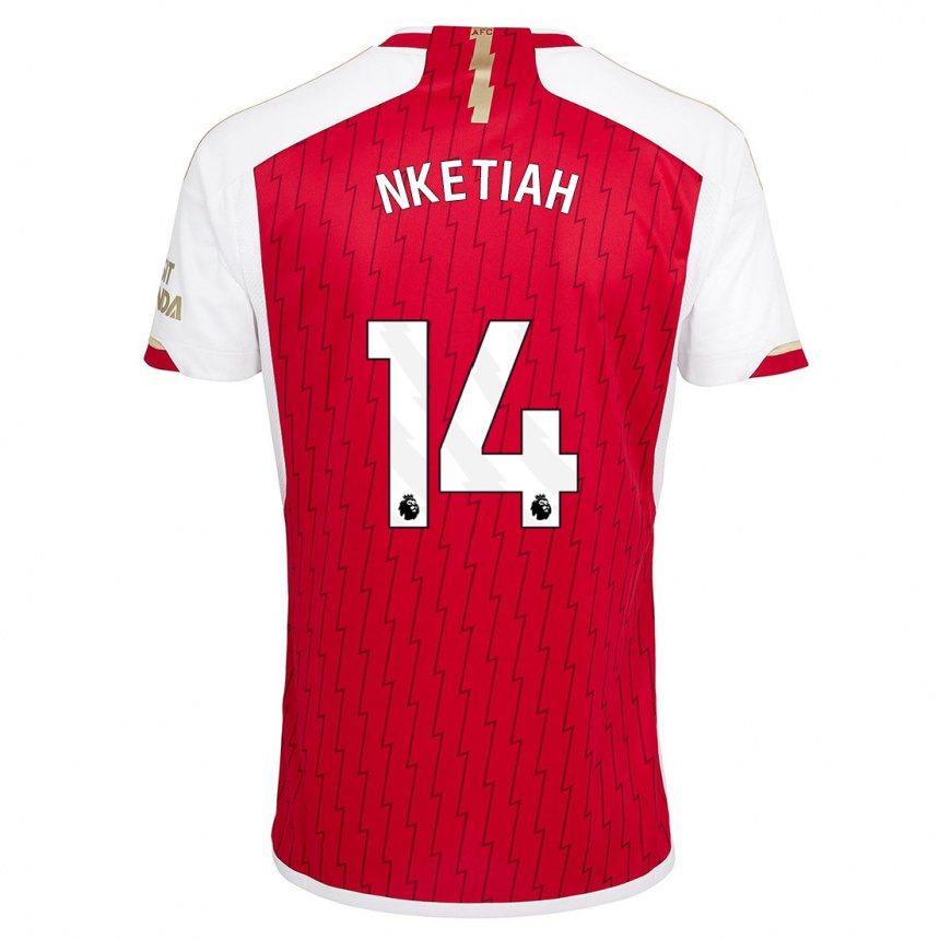 Hombre Fútbol Camiseta Eddie Nketiah #14 Rojo 1ª Equipación 2023/24 Perú