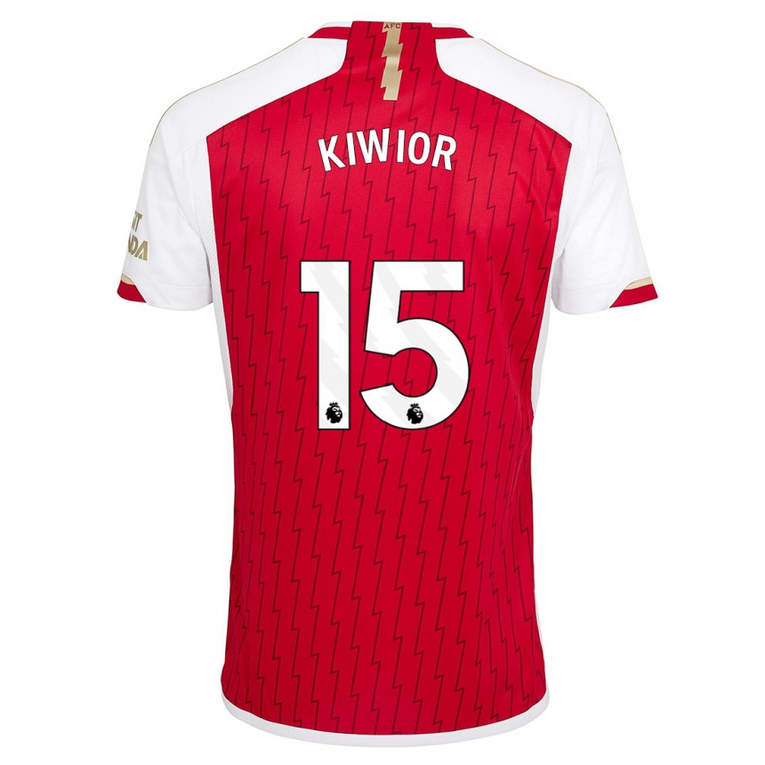 Hombre Fútbol Camiseta Jakub Kiwior #15 Rojo 1ª Equipación 2023/24 Perú