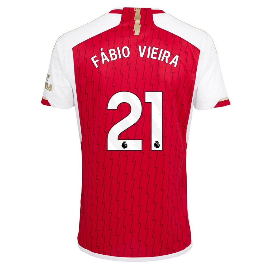 Hombre Fútbol Camiseta Fabio Vieira #21 Rojo 1ª Equipación 2023/24 Perú