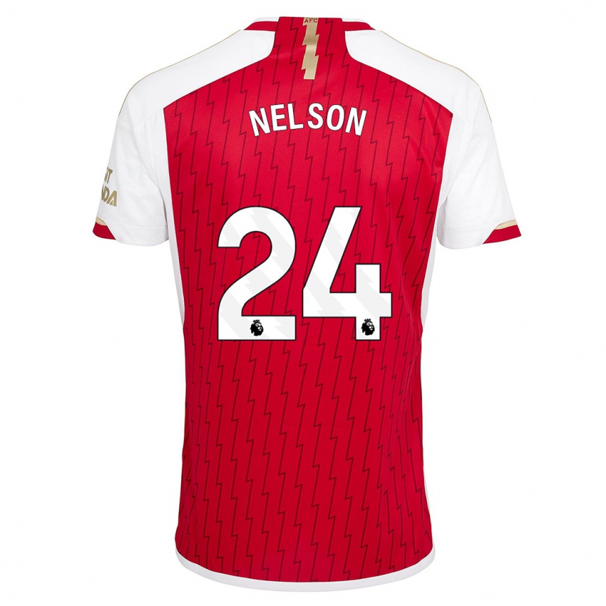 Hombre Fútbol Camiseta Reiss Nelson #24 Rojo 1ª Equipación 2023/24 Perú