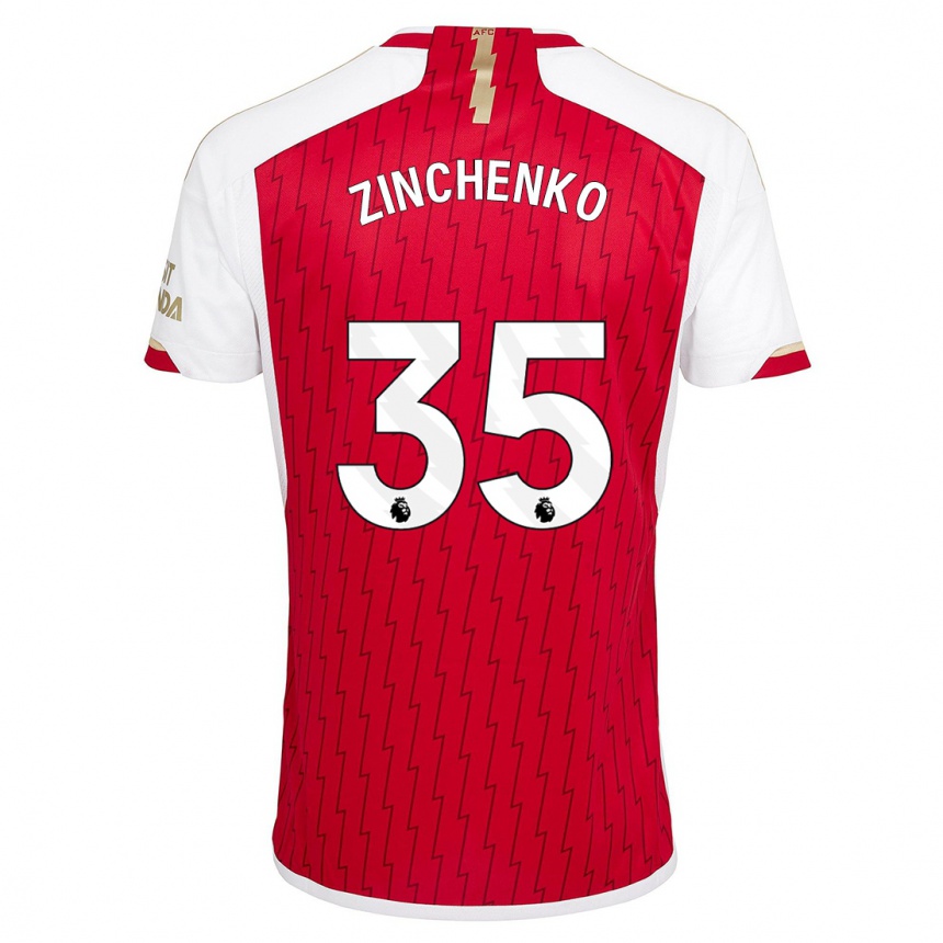 Hombre Fútbol Camiseta Oleksandr Zinchenko #35 Rojo 1ª Equipación 2023/24 Perú