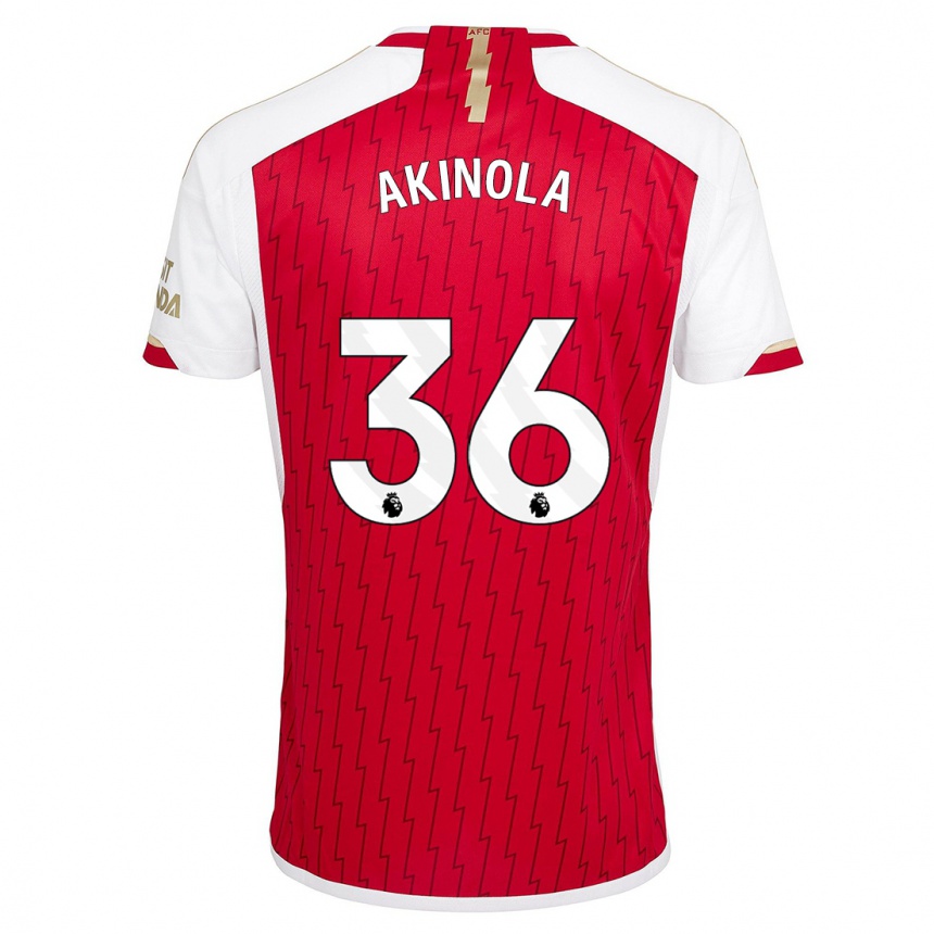 Hombre Fútbol Camiseta Tim Akinola #36 Rojo 1ª Equipación 2023/24 Perú