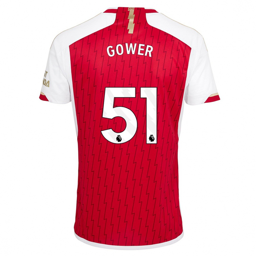 Hombre Fútbol Camiseta Jimi Gower #51 Rojo 1ª Equipación 2023/24 Perú