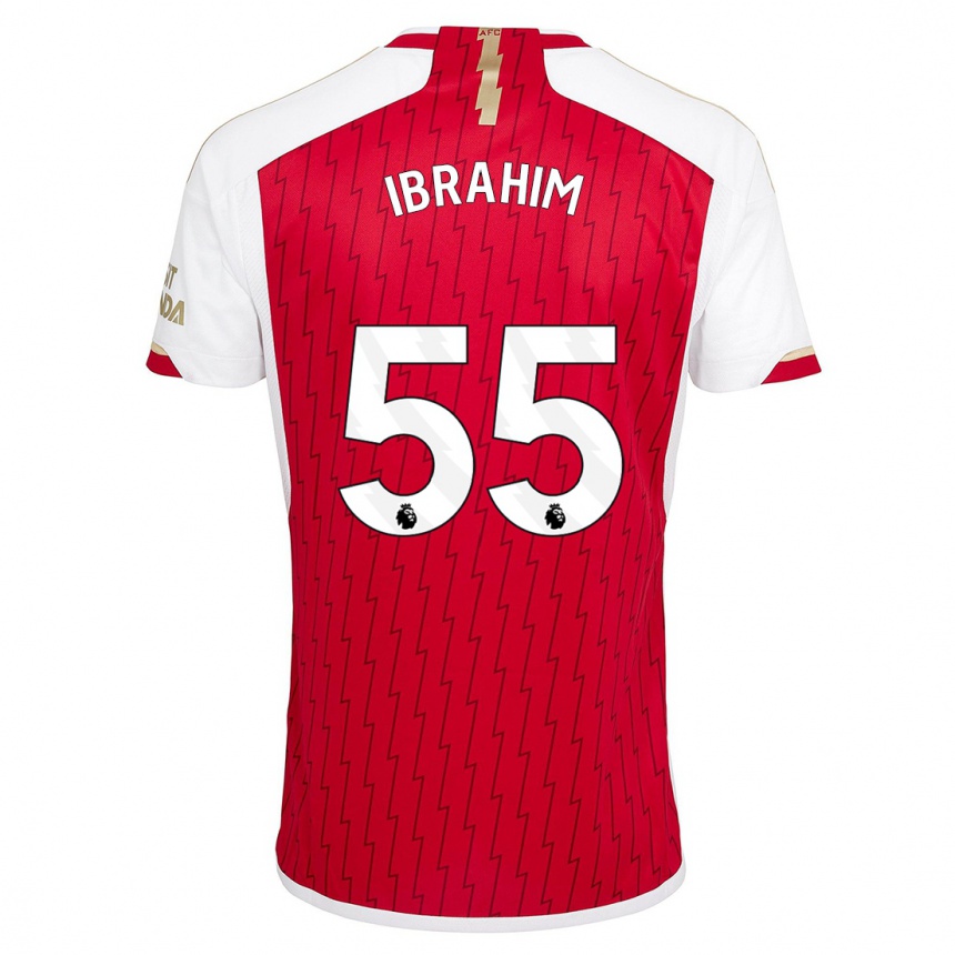 Hombre Fútbol Camiseta Bradley Ibrahim #55 Rojo 1ª Equipación 2023/24 Perú