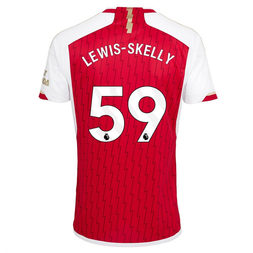 Hombre Fútbol Camiseta Myles Lewis-Skelly #59 Rojo 1ª Equipación 2023/24 Perú