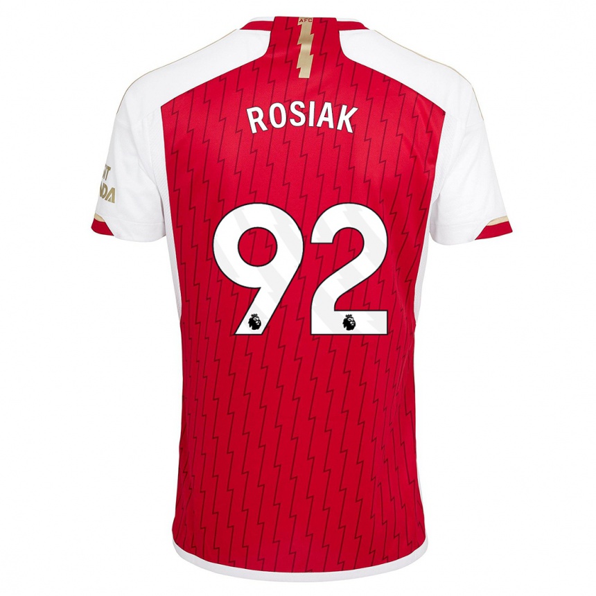 Hombre Fútbol Camiseta Michal Rosiak #92 Rojo 1ª Equipación 2023/24 Perú