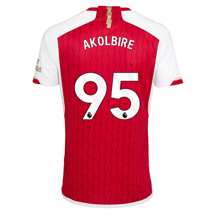 Hombre Fútbol Camiseta Bless Akolbire #95 Rojo 1ª Equipación 2023/24 Perú