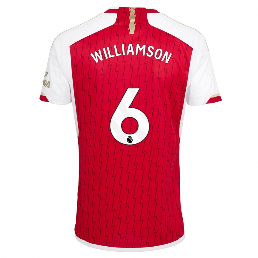 Hombre Fútbol Camiseta Leah Williamson #6 Rojo 1ª Equipación 2023/24 Perú