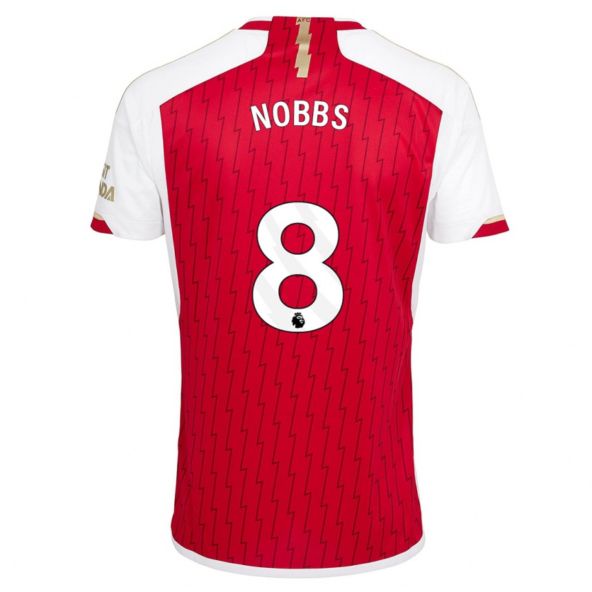 Hombre Fútbol Camiseta Nobbs #8 Rojo 1ª Equipación 2023/24 Perú