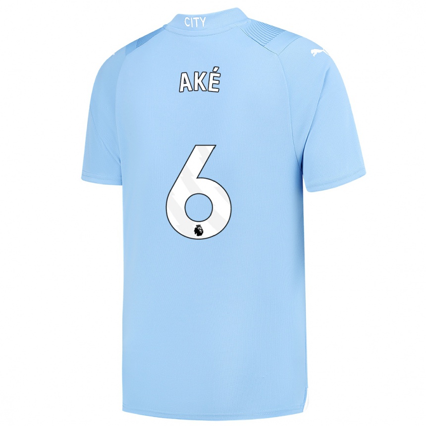 Hombre Fútbol Camiseta Nathan Ake #6 Azul Claro 1ª Equipación 2023/24 Perú