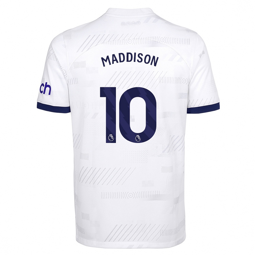 Hombre Fútbol Camiseta James Maddison #10 Blanco 1ª Equipación 2023/24 Perú