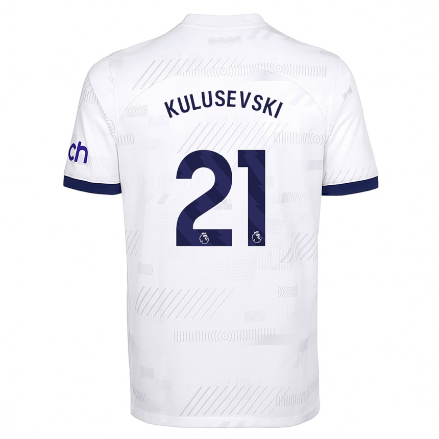 Hombre Fútbol Camiseta Dejan Kulusevski #21 Blanco 1ª Equipación 2023/24 Perú