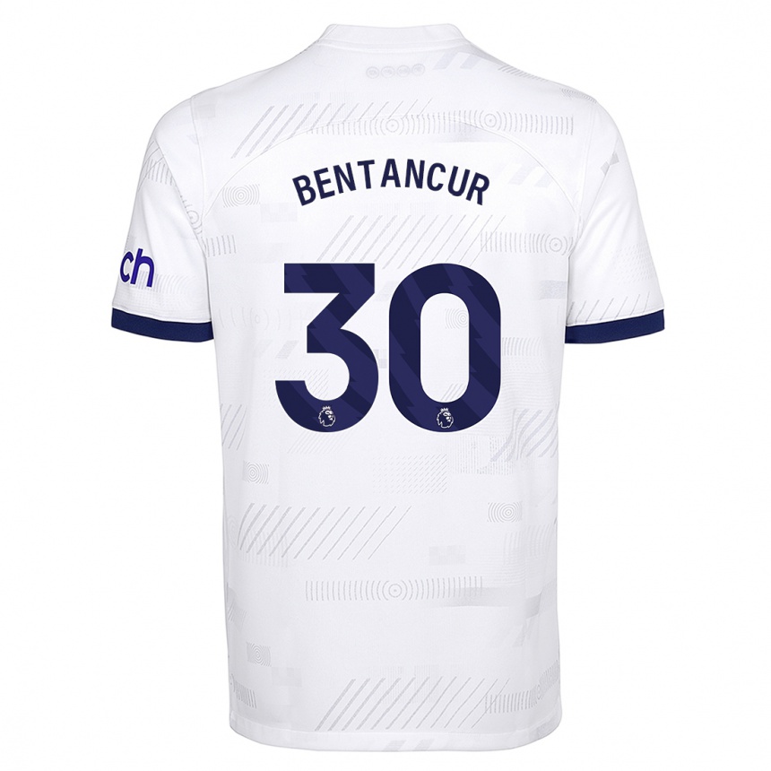 Hombre Fútbol Camiseta Rodrigo Bentancur #30 Blanco 1ª Equipación 2023/24 Perú