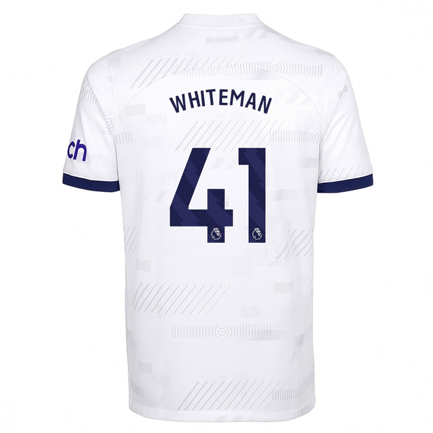 Hombre Fútbol Camiseta Alfie Whiteman #41 Blanco 1ª Equipación 2023/24 Perú