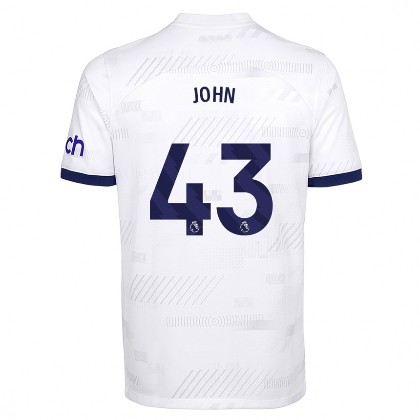 Hombre Fútbol Camiseta Nile John #43 Blanco 1ª Equipación 2023/24 Perú