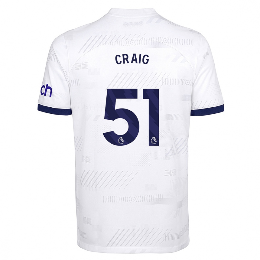 Hombre Fútbol Camiseta Matthew Craig #51 Blanco 1ª Equipación 2023/24 Perú