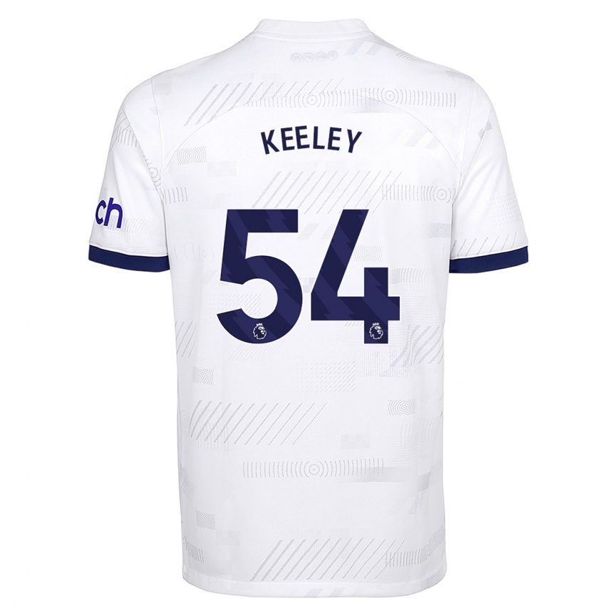 Hombre Fútbol Camiseta Josh Keeley #54 Blanco 1ª Equipación 2023/24 Perú