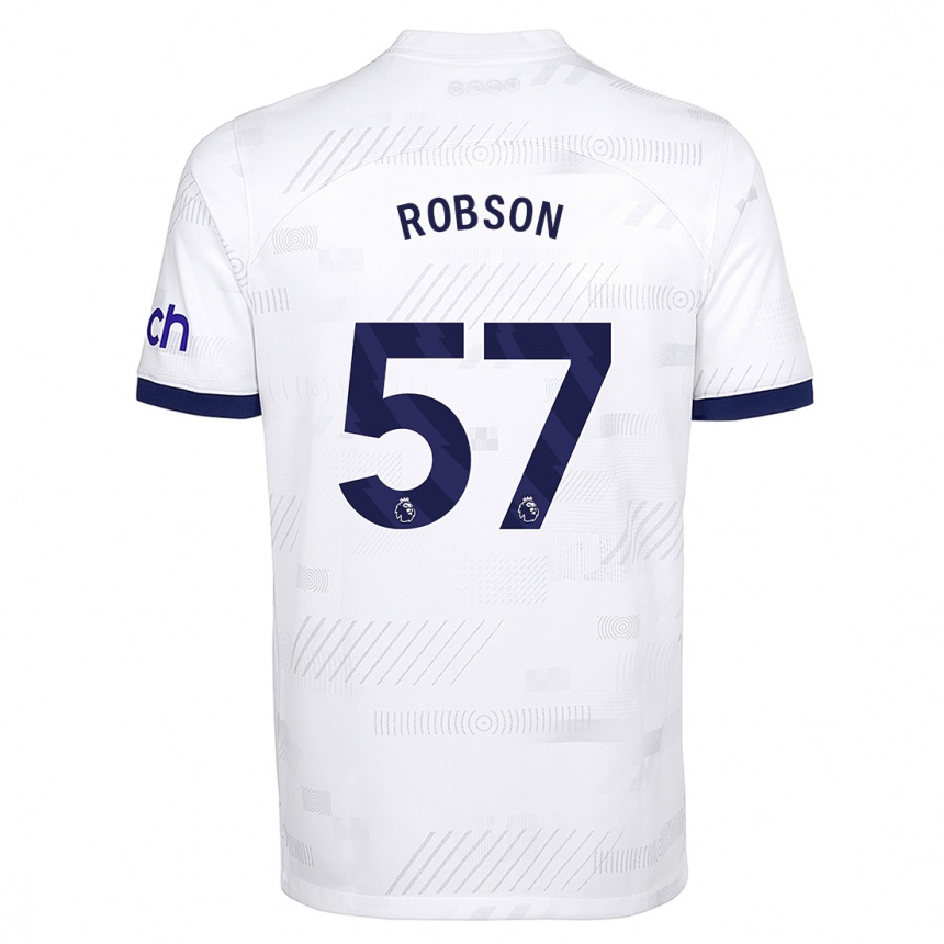 Hombre Fútbol Camiseta Max Robson #57 Blanco 1ª Equipación 2023/24 Perú