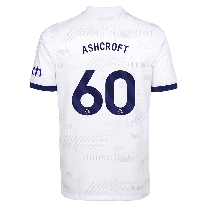 Hombre Fútbol Camiseta Tyrell Ashcroft #60 Blanco 1ª Equipación 2023/24 Perú