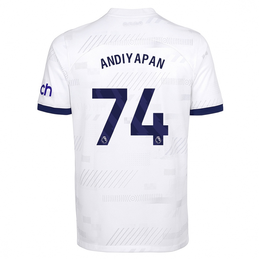 Hombre Fútbol Camiseta William Andiyapan #74 Blanco 1ª Equipación 2023/24 Perú