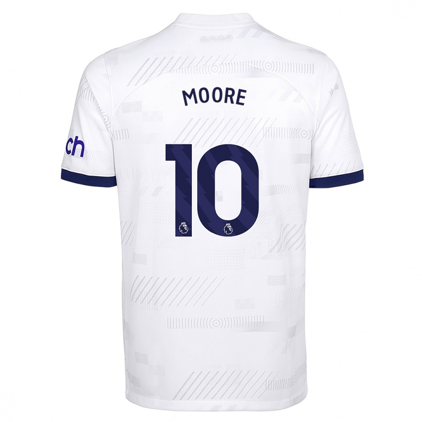 Hombre Fútbol Camiseta Mikey Moore #10 Blanco 1ª Equipación 2023/24 Perú