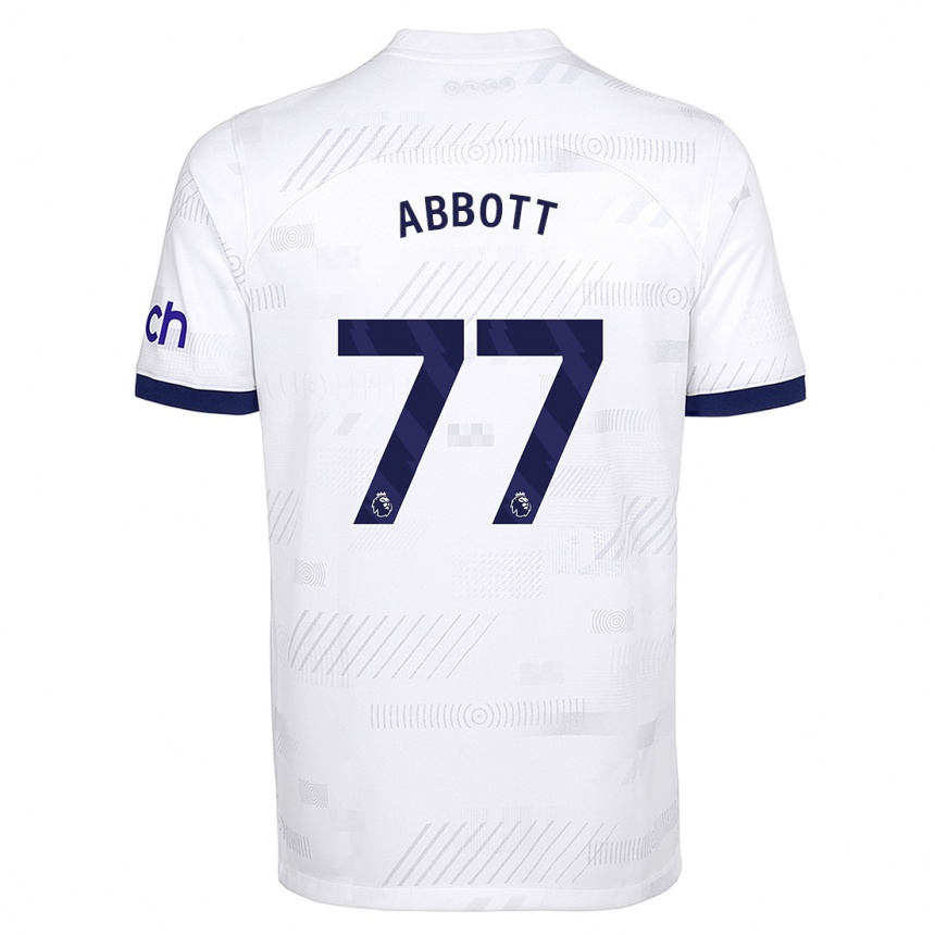 Hombre Fútbol Camiseta George Abbott #77 Blanco 1ª Equipación 2023/24 Perú