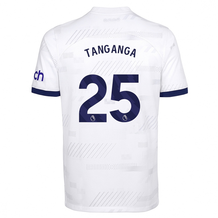 Hombre Fútbol Camiseta Japhet Tanganga #25 Blanco 1ª Equipación 2023/24 Perú