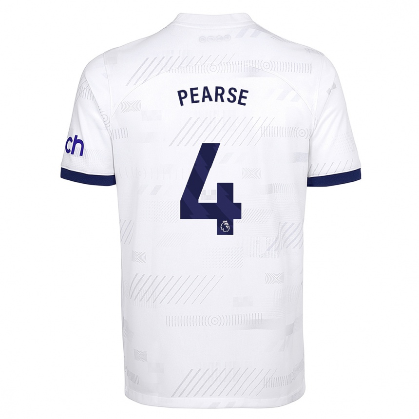 Hombre Fútbol Camiseta Gracie Pearse #4 Blanco 1ª Equipación 2023/24 Perú