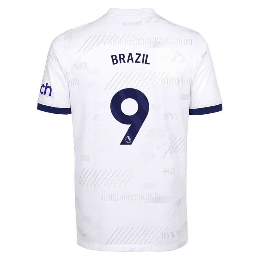 Hombre Fútbol Camiseta Ellie Brazil #9 Blanco 1ª Equipación 2023/24 Perú