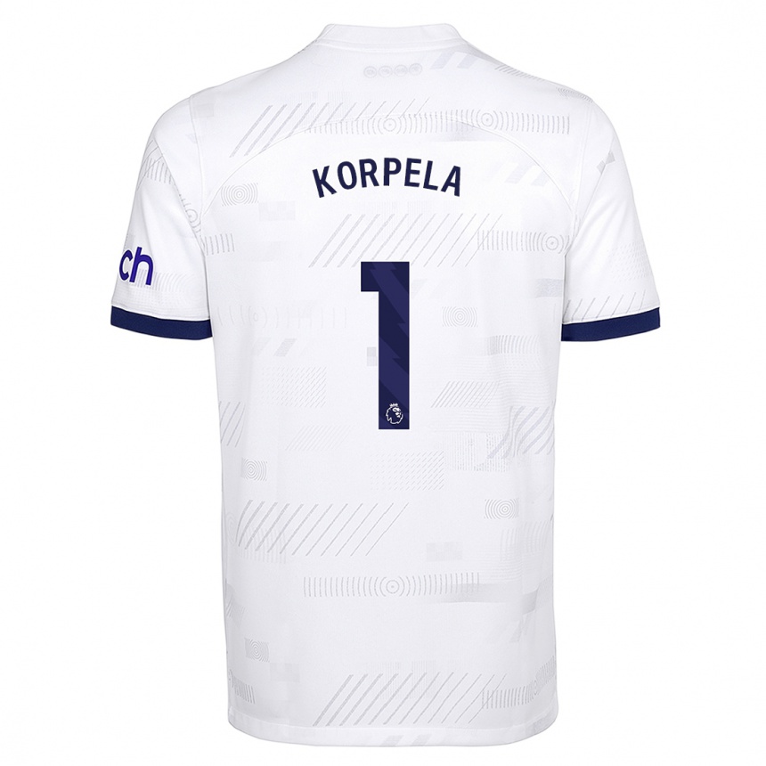 Hombre Fútbol Camiseta Tinja-Riikka Korpela #1 Blanco 1ª Equipación 2023/24 Perú