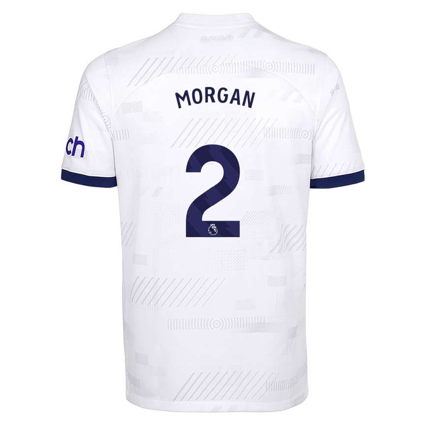 Hombre Fútbol Camiseta Esther Morgan #2 Blanco 1ª Equipación 2023/24 Perú