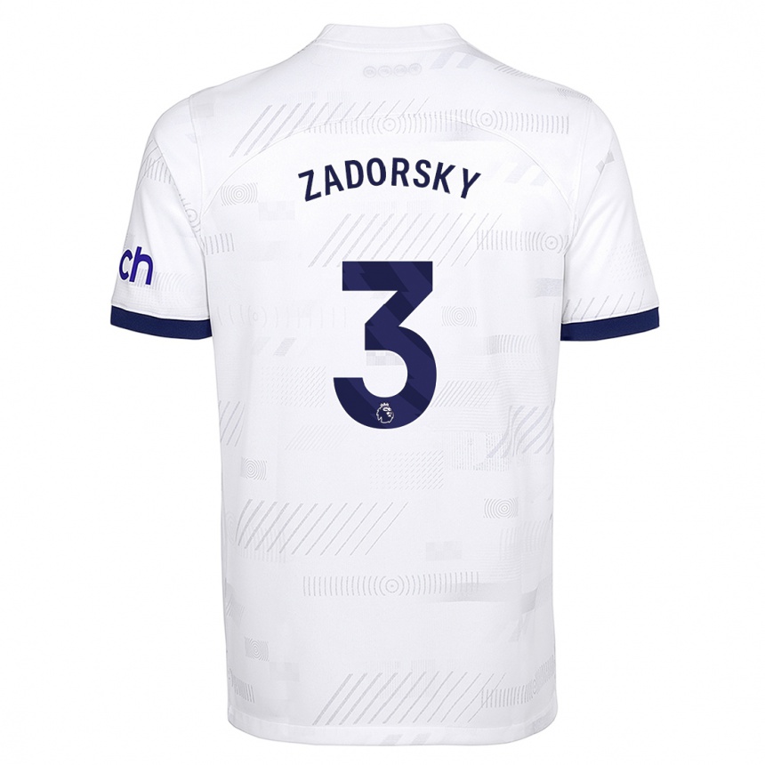 Hombre Fútbol Camiseta Shelina Zadorsky #3 Blanco 1ª Equipación 2023/24 Perú