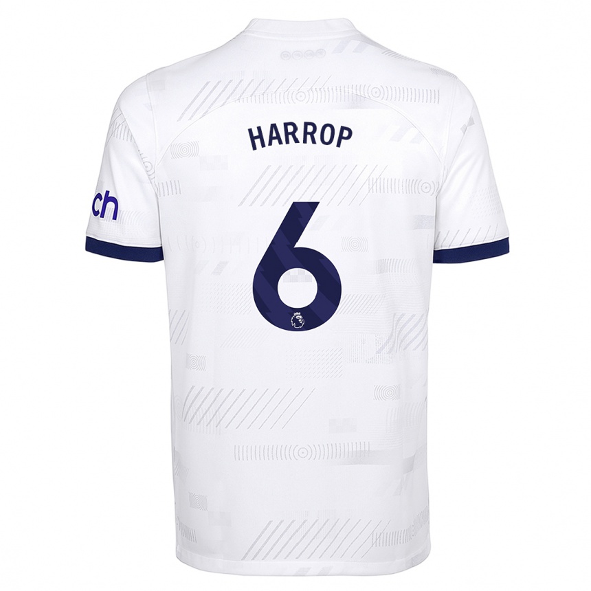 Hombre Fútbol Camiseta Kerys Harrop #6 Blanco 1ª Equipación 2023/24 Perú