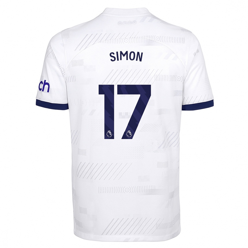 Hombre Fútbol Camiseta Kyah Simon #17 Blanco 1ª Equipación 2023/24 Perú