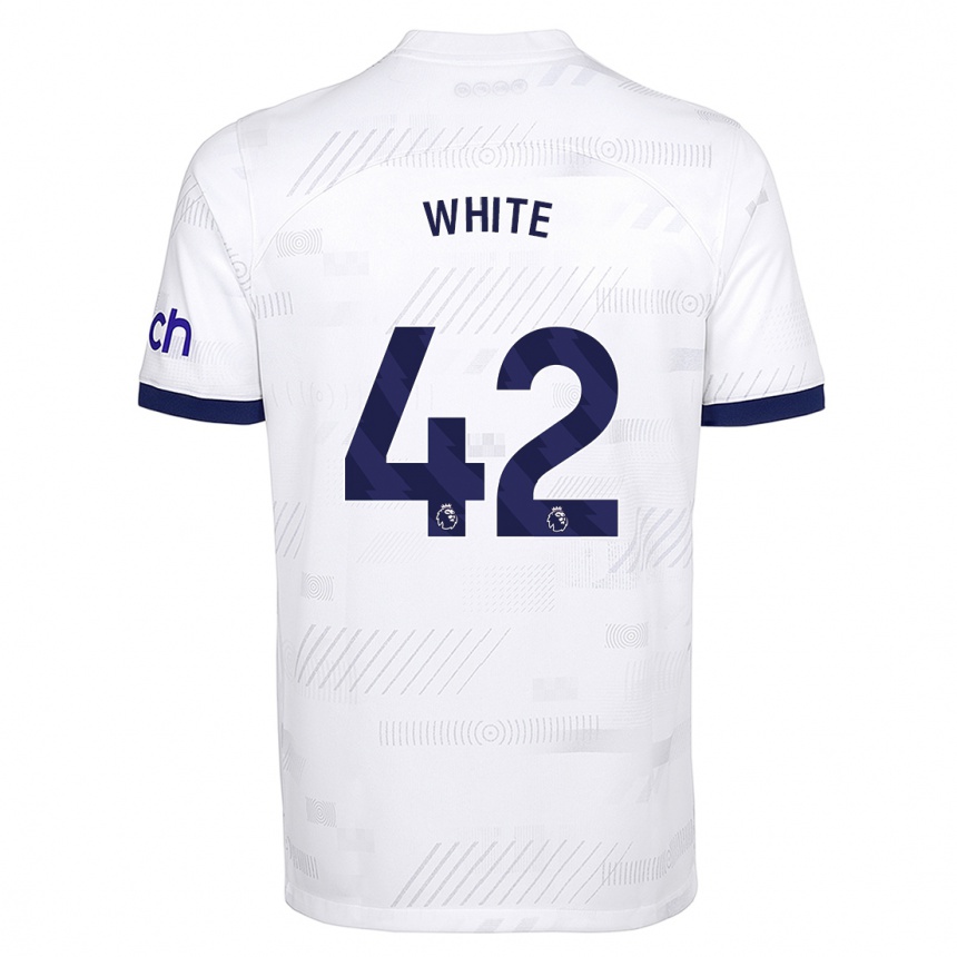 Hombre Fútbol Camiseta Harvey White #42 Blanco 1ª Equipación 2023/24 Perú