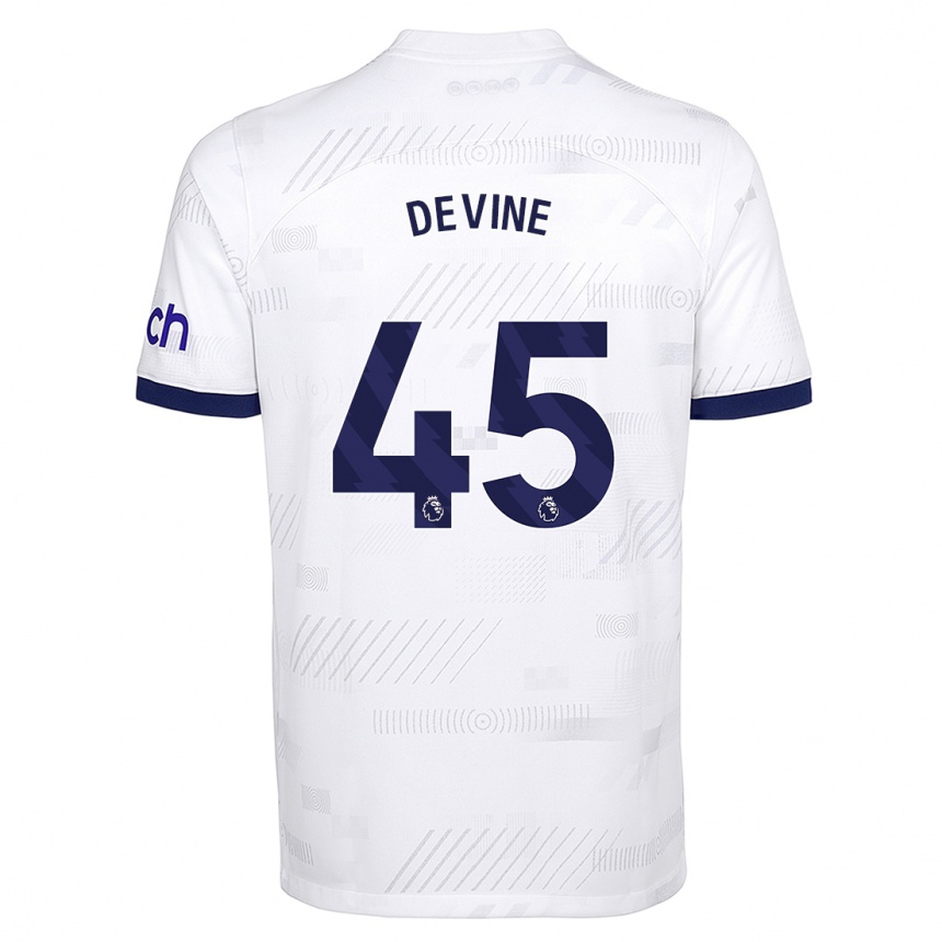 Hombre Fútbol Camiseta Alfie Devine #45 Blanco 1ª Equipación 2023/24 Perú