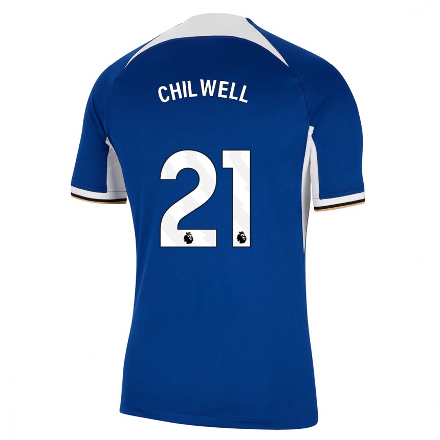 Hombre Fútbol Camiseta Ben Chilwell #21 Azul 1ª Equipación 2023/24 Perú