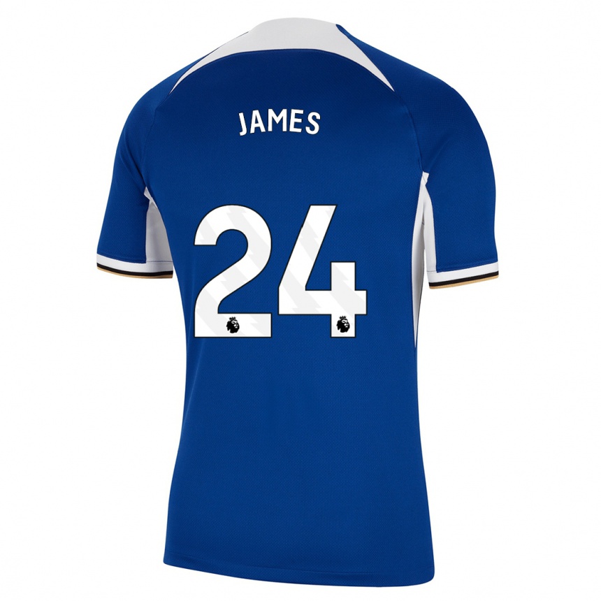 Hombre Fútbol Camiseta Reece James #24 Azul 1ª Equipación 2023/24 Perú