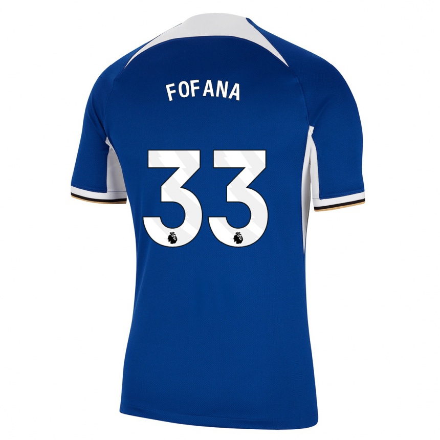 Hombre Fútbol Camiseta Wesley Fofana #33 Azul 1ª Equipación 2023/24 Perú