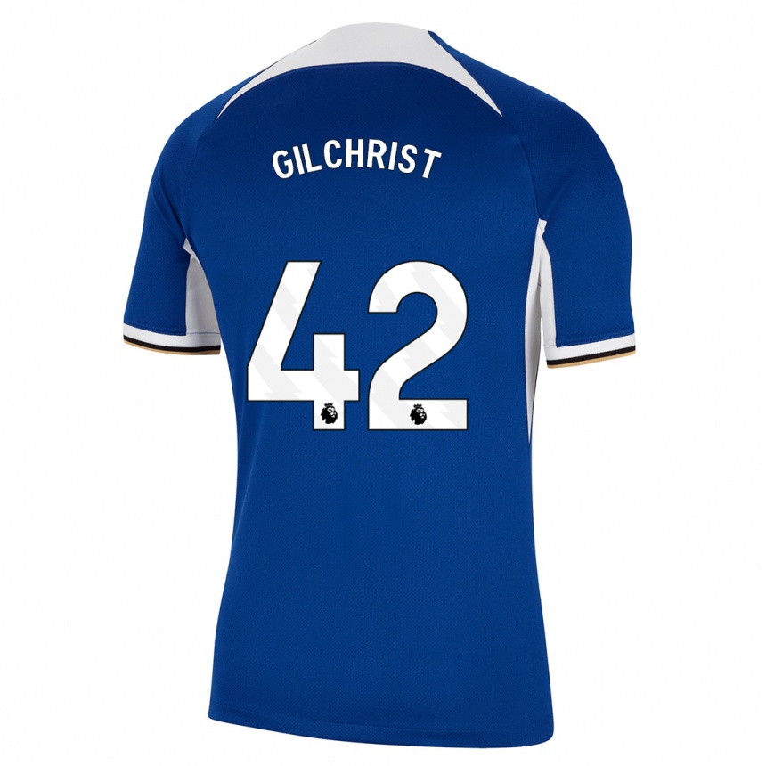 Hombre Fútbol Camiseta Alfie Gilchrist #42 Azul 1ª Equipación 2023/24 Perú