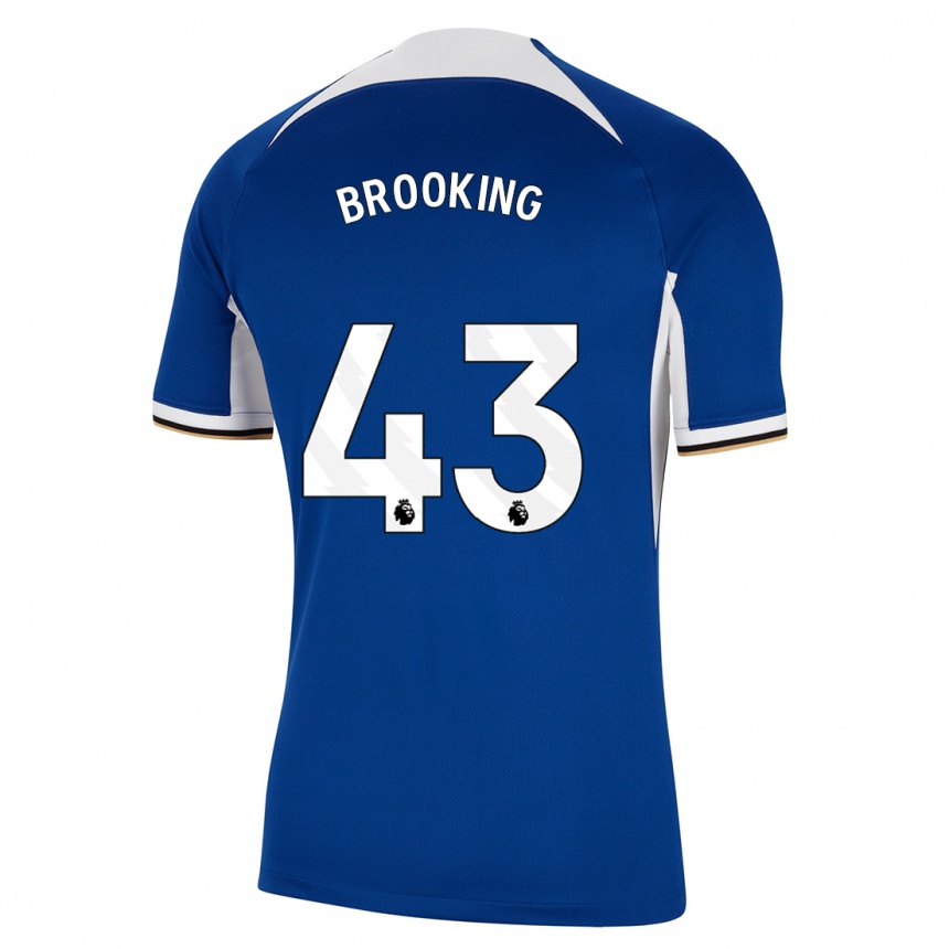 Hombre Fútbol Camiseta Josh Brooking #43 Azul 1ª Equipación 2023/24 Perú