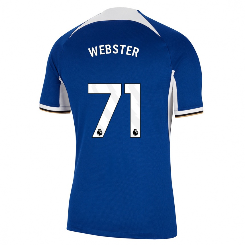 Hombre Fútbol Camiseta Charlie Webster #71 Azul 1ª Equipación 2023/24 Perú