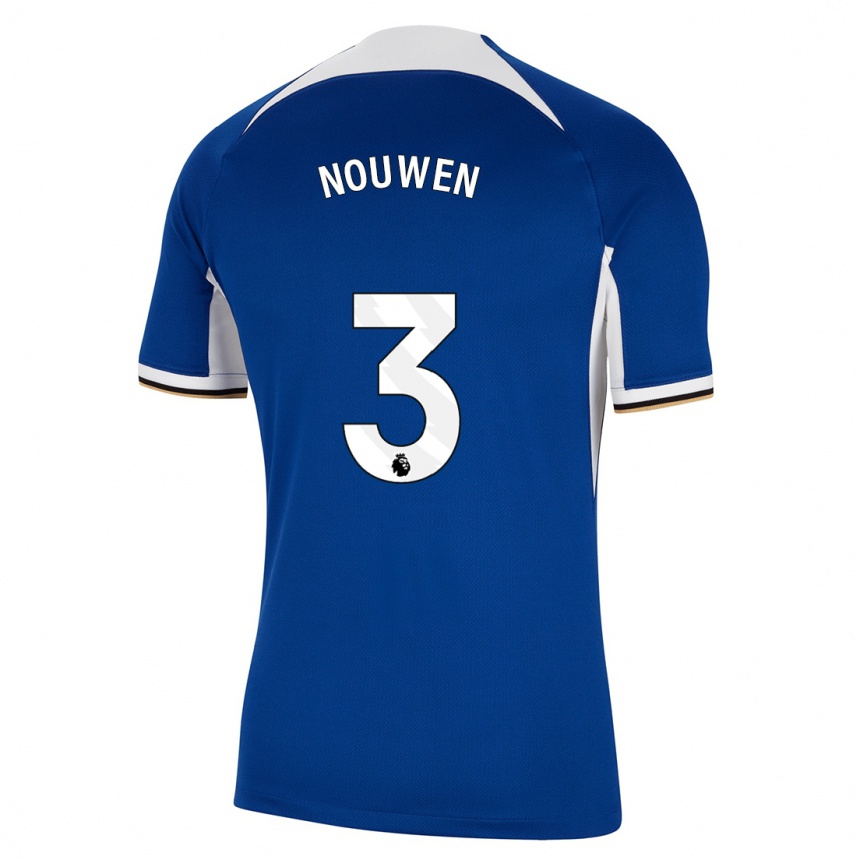 Hombre Fútbol Camiseta Aniek Nouwen #3 Azul 1ª Equipación 2023/24 Perú