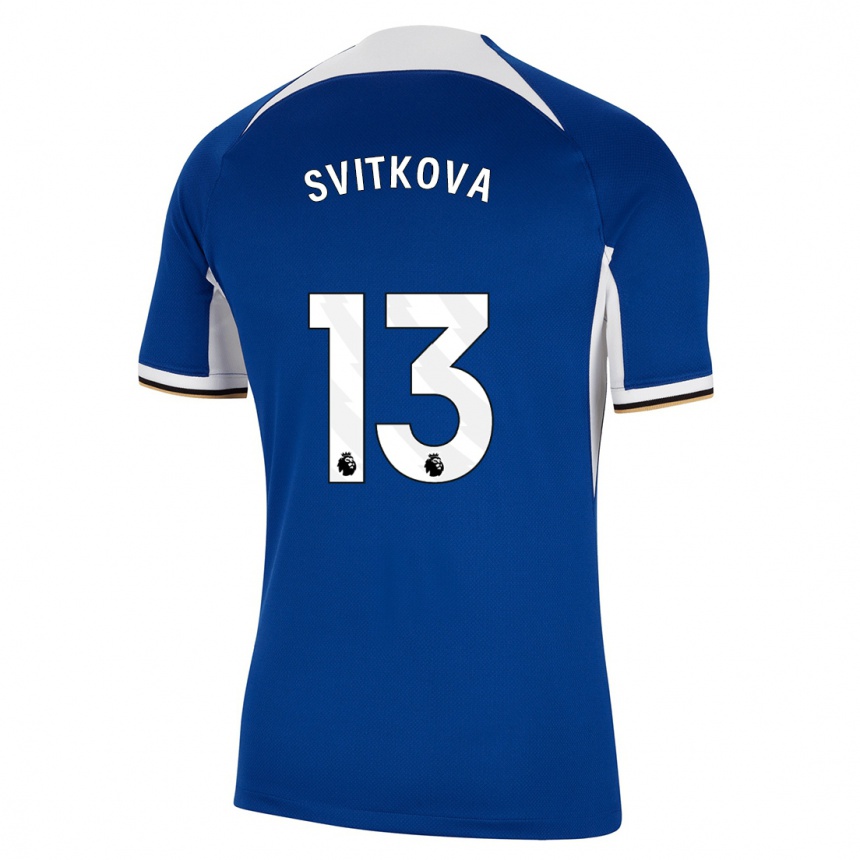 Hombre Fútbol Camiseta Katerina Svitkova #13 Azul 1ª Equipación 2023/24 Perú