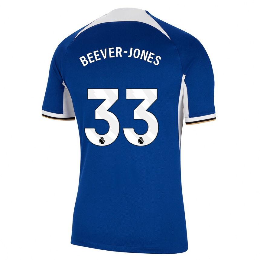 Hombre Fútbol Camiseta Aggie Beever-Jones #33 Azul 1ª Equipación 2023/24 Perú